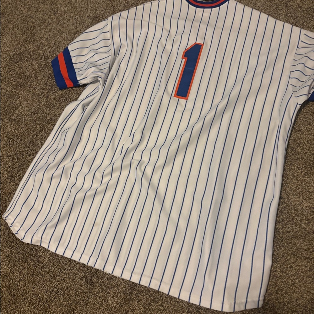 Mitchell & Ness White and Blue Striped Jersey